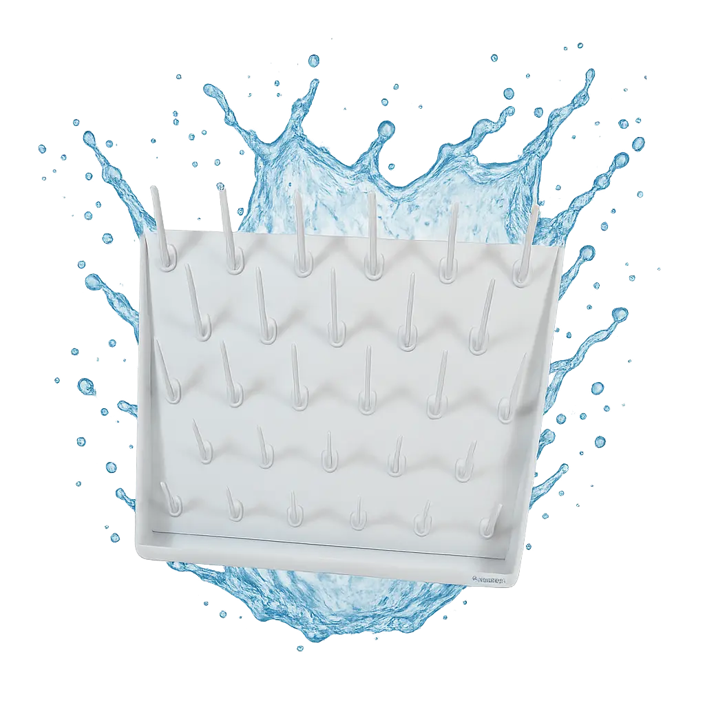 Labstream PP afdruiprek 600/450mm, RAL 7035